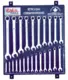 Csillag-villáskulcs készlet 48 db-os /2x24 db/ fali fém - Genius