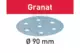 Csiszolópapír, tépőzáras  90 mm STF D90/6 P320 GR/100 Granat 100 db
