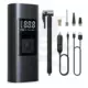 Kompresszor akkus digitális + 4db fej + lámpa + USB Power Bank - Muta