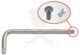 Torxkulcs "L" alakú TPX10 furatos torx, hosszú KingT
