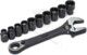 Csillag-villás univerzális racsnis klt 11r. 10-19 mm - Black - SATA