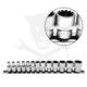 Dugókulcs - crowafej készlet 1/4" Gear Lock - Alldrive 13 db-os 4-14 mm