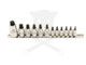 Rátűzőkulcs - crowa+bit készlet 1/4"-3/8"-1/2" 12 db-os RÖVID Torx:T8-T60