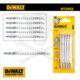 Fűrészlap dekopírfűrészhez, fára 116 mm 3.0 T - 5db - DeWalt
