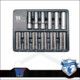 Lok-Typ Dugókulcs készlet 3/8" 12 db-os spec. 6 lap hosszú 8-19 mm -Welzh