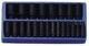 Tálcás Genius dugókulcs, gépi készlet 6 lapú h. colos 1/2" 22 db-os 1/3