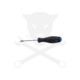 Csavarhúzó torx - lyukas -  T9 - 60 mm - BGS